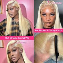 30Inch 13x4 613 Straight Wigs 613 Honey Blonde Lace Front Human Hair Wigs 200 Density 13x4 Brazilian 13x6 613 Color Lace Frontal Wigs For Women - S613 - Xem 3