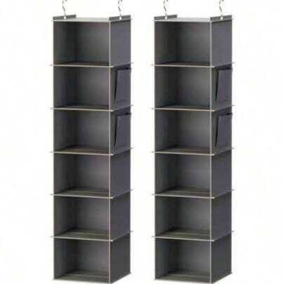 1 Piece - Wall Mounted Multi-Layer Storage Hanging Bag, Storage Bag, Three-Dimensional Hook Hanging Storage, Used For Layered Sorting And Storage Of Clothing And Miscellaneous Items, Household Closet Storage System