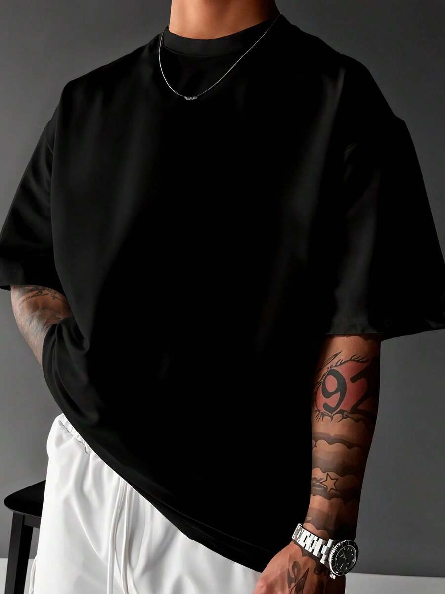 Premium T-Shirt Fio 30.1 Basic Unisex Premium - 黑色 - 查看 1