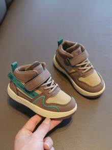 Back To School Children's Shoes, 2025 Spring & Autumn New High-Top Casual Shoes For Toddler Boys, Soft Bottom Baby Walking Shoes