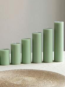 Khuôn nến nhựa hình trụ sọc 5-20cm Khuôn nến thơm thủ công Khuôn sáp làm nến thơm DIY Khuôn thủ công hình trụ tròn sọc Trang trí nhà cửa - Trong sáng - Xem 6