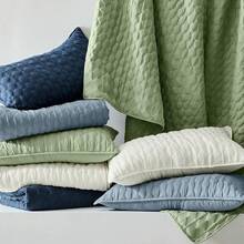 Blue Quilt King Size Bedding Sets With 2 Pillow Shams, Lightweight Soft Bedspread Coverlet, Quilted Blanket Thin Comforter Bed Cover All Season, 3 Pieces, 104x90 Inches, All - Season Bedding - 藍色 - 查看 8