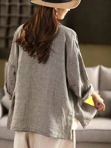 Women's Elegant Casual Blazer - Loose Fit Button Front Design