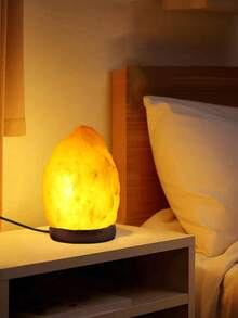 1pc Himalayan Salt Lamp, LED Crystal Salt Lamp Lighting Nightlight, USB Powered, Nursery Night Light, Bedroom Sleep Aid Light, Holiday Decor, Home Decor, Party Decor, Bedroom Decor, Living Room Decor, Bedside Accessory
