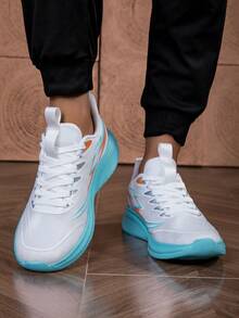 Jifffly 男女通用户外休闲运动鞋，减震透气网眼跑步鞋，情侣百搭 - 白色 - 查看 7