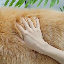 Thảm lông cừu giả, thảm lông cừu mềm mại, thảm chạy bộ cho phòng ngủ, cạnh giường, sàn phòng khách, đệm dày, thảm lông lạc đà, vỏ bọc ghế siêu mềm, tấm lót ghế cho phòng ngủ, sàn ghế sofa - Lạc đà - Xem 4