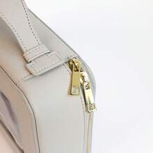 Customized Letters 1pc Colorful Portable PU Leather Cosmetic Case Graceful Life Travel Transparent Ladies Makeup Bag Clear TPU Water- Resistant Monogrammed Initial Letters Cosmetic Bag Women Toiletries Accessories Wash Bag Letter Multifunction, Versatile, Large Capacity, Lightweight, Functional, Foldable, Practical, All-Purpose Fashionable, Contracted, Minimalist, Preppy, Basics,Bags & Luggage,2025 Halloween Accessories,Essential For Daily Travel - Black - View 10