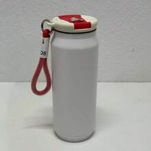 Macaron Stainless Steel  Cup Large Capacity Car Cup Rubber Paint Cola Can 500ML - trắng - Xem 2