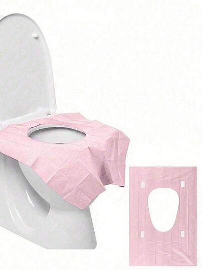 200 piezas de cubiertas desechables para asiento de inodoro, impermeables y portátiles, alfombrilla de papel extra larga para inodoro para hotel, lugares públicos, viajes, club de ocio y uso doméstico