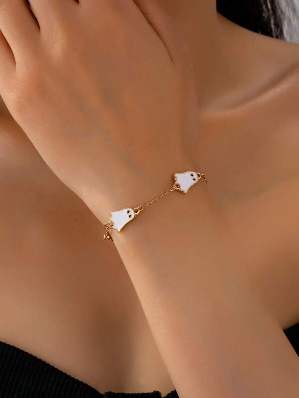 1 pulseira de fantasma de Halloween fofa e engraçada, acessório para fantasia de festa, presente