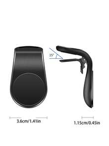 1 pièce Support de téléphone magnétique en forme de L, support universel vertical et horizontal pour aération de voiture pour téléphone portable et tablette compatible avec , téléphone Android, cadeau pour anniversaire, famille, amis pour support de téléphone pour aération de voiture, accessoires de voiture, applicable à divers modèles de téléphones Apple