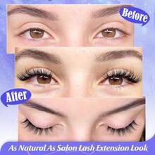 1 对磁性眼线笔和睫毛套装，易于使用，无需胶水，可重复使用假睫毛工具，适合旅行、商务旅行、约会、酒店 - 彩色 - 查看 3