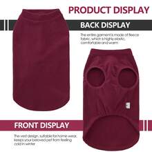 Dog Fleece Sweater, Soft Dog Vest Apparel Sleeveless Puppy Winter Cold Weather Clothes Doggie Jacket Pullover For Small Medium Dogs And Cats