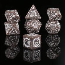 优质多面骰子套装（7 件）龙骰子适用于 D&D 角色扮演游戏 MTG 桌面游戏，是万圣节、圣诞节和幻想角色扮演冒险的完美游戏礼物！ - 彩色 - 查看 17