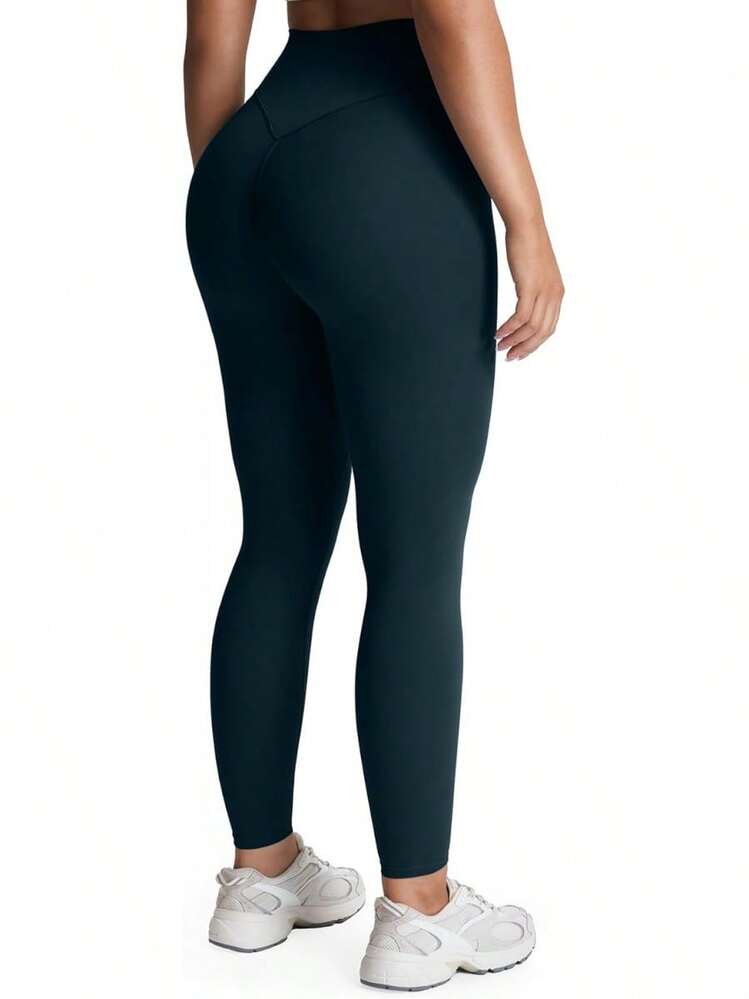 Aoxjox High Waisted Workout Leggings For Women Tummy Control Buttery Soft Yoga Metamorph Deep V Pants 26" - Volcanic Gray - Xem 9