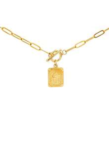 Goldene und silberne Kreuz-Anhänger Halskette für Frauen, Kreuz-Charm Halskette mit Schiebeverschluss, zierliche Büroklammer-Kette religiöser Schmuck als Geschenk für christlichen Glauben, Taufe, Erste Kommunion - Verschiedenfarbig - Übersicht 11