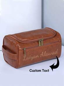 Customized Men's Toiletry Bag, Portable PU Waterproof Cosmetic Bag, Multi-Functional Travel Hanging Bag, Personalized Travel Bag, Anniversary Gift, Best Gift For Him, Groomsman Gift, Gift For Father's Day, Mother's Day, Teacher's Day, Thanksgiving, Christmas