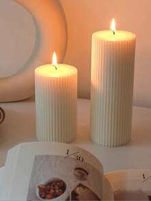 Khuôn nến nhựa hình trụ sọc 5-20cm Khuôn nến thơm thủ công Khuôn sáp làm nến thơm DIY Khuôn thủ công hình trụ tròn sọc Trang trí nhà cửa - Trong sáng - Xem 8