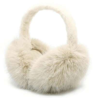 1/2pcs Women's Winter Earmuffs, Fluffy Fluffy Earmuffs, Foldable, Polyester Fiber (Polyester) Winter Earmuffs For Girls (Color Of Ear Part Randomly Assigned),Solid Color Earmuffs - Soft Plush Ear Warmer, Foldable Ear Muffs, Comfortable Coldproof Earmuffs For Winter Outdoor Winter Accessories
