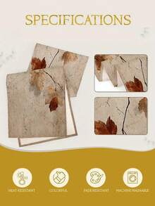 1 pieza Camino de mesa con rama de arce otoñal y pequeños frutos - Mantel de poliéster con inspiración vintage con diseño realista de hojas y frutos de otoño, perfecto para reuniones festivas y decoración diaria de la mesa, decoración de mesa - 13x35.4/47.2/63/72/78.7 pulgadas