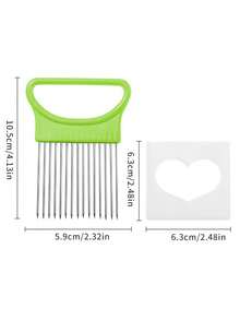 1 pièce Support à oignon en acier inoxydable, Trancheuse à oignon, Effiloché de viande, Coupe-légumes