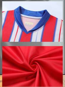 24-25B Atletico Madrid Home Soccer Jersey Set, Customized Men's Soccer Jersey Set. Can Customize Team Badge, Number And Text Content Summer - Red - View 6