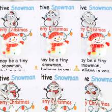 10 件套树脂雪人和雪花钥匙扣套装,附圣诞卡,适合包包装饰,适合圣诞节、新年、家人和朋友的派对礼物 - 彩色 - 查看 7