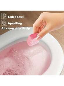 20pcs/15pcs/10pcs/5pcs/2pcs Toilet Cleaning Tablets, Auto Deodorizing, Stain & Limescale Removal, Deep Cleaning Bathroom, Universal Type