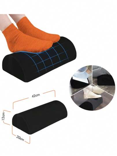 1 pièce Coussin de pied semi-circulaire ergonomique à rebond lent sous le bureau - Repose-pied de bureau en mousse à mémoire de forme, idéal pour le jeu et le bureau à domicile, soutenant la posture