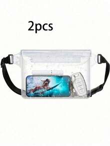 大容量防水手机袋，三层密封触摸屏防水手机腰包，适合游泳、漂流和潜水防水手机收纳袋 - 确保手机干燥存放防水手机壳 - 彩色 - 查看 24