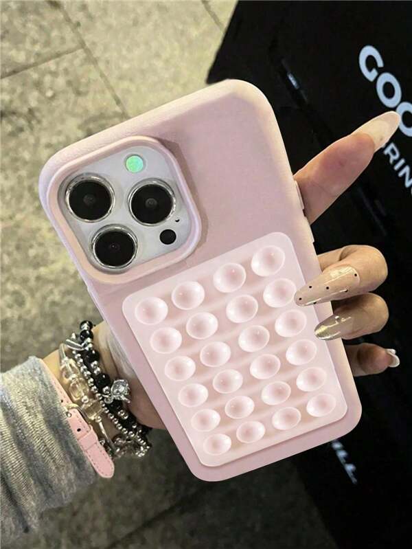 1pc/2pcs Silicone Suction Cup Phone Case Adhesive Bracket For Strong Grip Selfie Video, And Easy To Use Silicone Suction Cup Upgraded To Model Compatible With IPhone, Android Phone, Gift For Birthday, Family, Friends Phone Holder, Phone Stand, Phone Accessories Compatible With IPhone, Android Phone, Gift For Birthday, Family, Friends