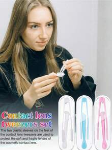 隐形眼镜佩戴器、硅胶隐形眼镜吸盘、隐形眼镜镊子、隐形眼镜佩戴/取下器、家用及旅行隐形眼镜取下器、男士快速隐形眼镜取下器、快速隐形眼镜佩戴器取下器、价格实惠、圣诞礼物、化妆品、化妆工具、经济实惠的商品、礼品、女士礼品、圣诞礼物 - 彩色 - 查看 5