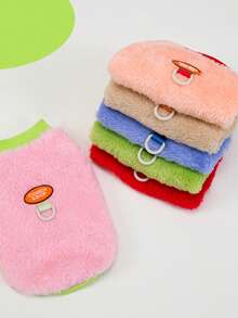 Plush Vest With Legs Sweatshirt Pet Clothes, Cartoon Multicolor Pet Apparel For Autumn/Winter