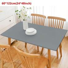1pc Solid Color Fitted Tablecloth, Removable & Washable Milk Silk Tablecloth, 125g Fabric, Suitable For Party, Picnic, Camping, Restaurant, Outdoor, Indoor Gathering And Daily Use, Non-Standard Size