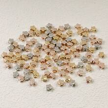 200 hạt CCB hình trái tim và ngôi sao dùng để làm đồ trang sức DIY, vòng tay, phụ kiện vòng cổ - Ngôi sao - Xem 12