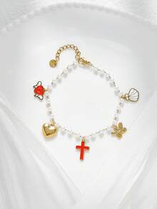 Mazuer 1 pezzo Braccialetto con pendente a moneta stile vintage placcato oro 18K, regalo per la fidanzata, laurea, Ringraziamento, ritorno a scuola, vacanze, feste, uso quotidiano