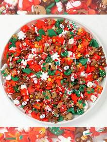 50pcs/20pcs Various Christmas-Style Miniature Resin Ornaments, Santa Claus, Snowman, Christmas Tree, Bells And Various Resin Miniature Landscape Accessories, Suitable For DIY Decorative Crafts, Home Desktop Entertainment Decorations, Christmas Decorations, Christmas Gifts, Christmas Home Decorations, Christmas Room Decorations