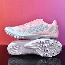 Novos calçados esportivos para homens e mulheres, com travas leves, respiráveis e antiderrapantes para treinamento de atletismo, corrida de longa distância de 400 m, corrida de velocidade de 100 m, salto em distância