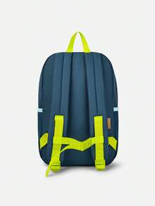 Balabala Kids Backpack Large Capacity Color Block Comfortable Daypack - Yellow-green Hue - View 2