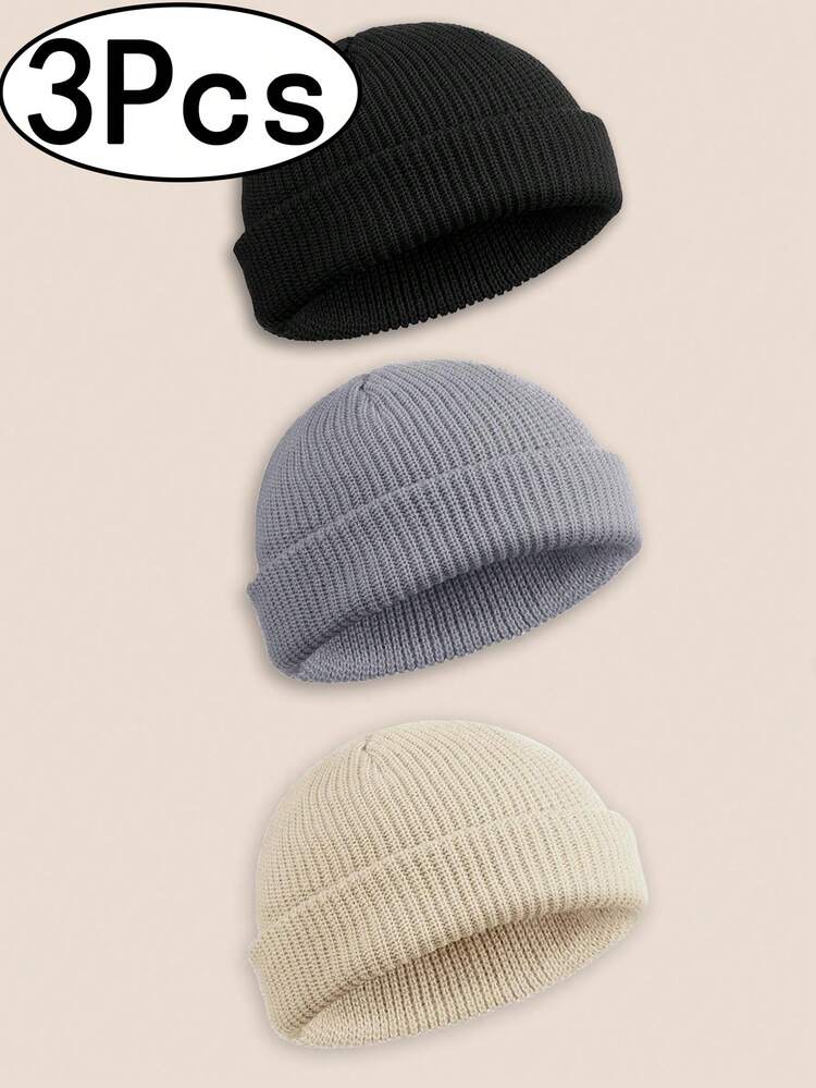 3 件套无檐便帽手表帽卷边无檐帽渔夫帽女士男士手表帽卷边无檐帽渔夫帽男女通用 - A - 查看 11