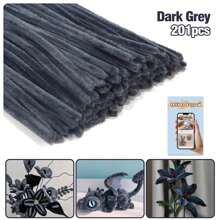 200/450根多色加粗雪尼尔绒条，散装彩色毛绒棒，9种颜色，适用于DIY工艺品和艺术项目，可作绒球，适用于情人节、母亲节和复活节装饰 - 彩色 - 查看 36