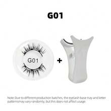 1 对磁性眼线笔和睫毛套装，易于使用，无需胶水，可重复使用假睫毛工具，适合旅行、商务旅行、约会、酒店 - 彩色 - 查看 5