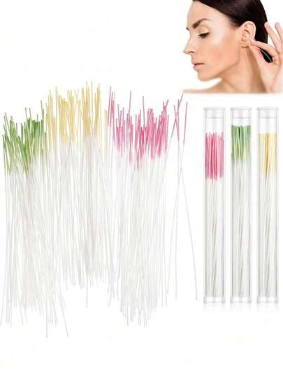 60/120 piezas Kit de cuidado de perforaciones de oreja, hisopos desechables para limpieza de oreja. 60 piezas por tubo, un set portátil y conveniente para mantener tus perforaciones de oreja limpias y sin olor donde quiera que vayas. Se puede usar con solución de limpieza de oreja o solo con agua. Adecuado para mujeres y hombres con perforaciones de oreja.