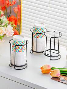 1 件豪华金属一次性杯架，适合家庭、咖啡厅和酒店使用的理想纸杯收纳盒 - 彩色 - 查看 12