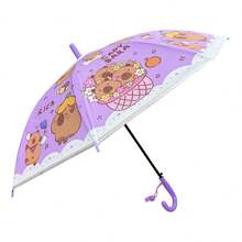 Automatic Lightweight Children's Umbrella With Whistle And Capybara Design - 紫丁香 - 查看 1