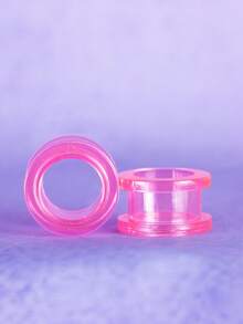 1 对时尚朋克波西米亚 Y2K 风格亚克力耳塞/耳塞，男女通用身体首饰，适合日常佩戴和聚会 - Ear gauge - 查看 55