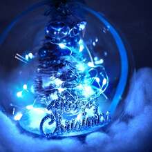 48 Pack Fairy Lights Battery Operated [3 Modes], 7ft 20 Led Twinkle Lights String Lights Waterproof Bulk Small Mini Silver Wire For Christmas Mason Jars Wedding Table Centerpiece (Blue) - 藍色 - 查看 6