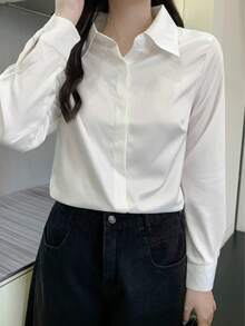 Elegant Design Sense Mature Hong Kong Style Women Shirt