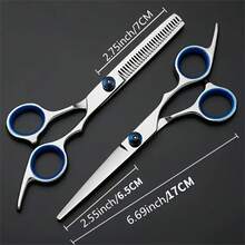 7pcs/Set Hairdressing Scissors 6 Inch Hair Scissors, 2Pcs/Set Professional Hairdressing Scissors Cutting Thinning Scissors Barber Shear Accessories