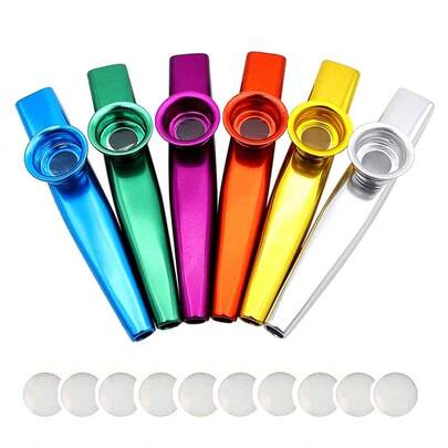 Kazoos Musical Instruments, Metal Kazoos Flute Gift Party Favor Bag Fillers Christmas Gift
